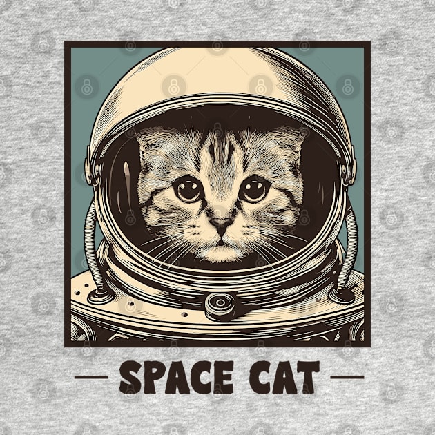 Vintage Cat Astronaut by Casually Fashion Store